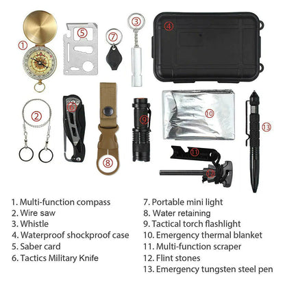 Emergency Premium Survival Kit (14-in-1 )