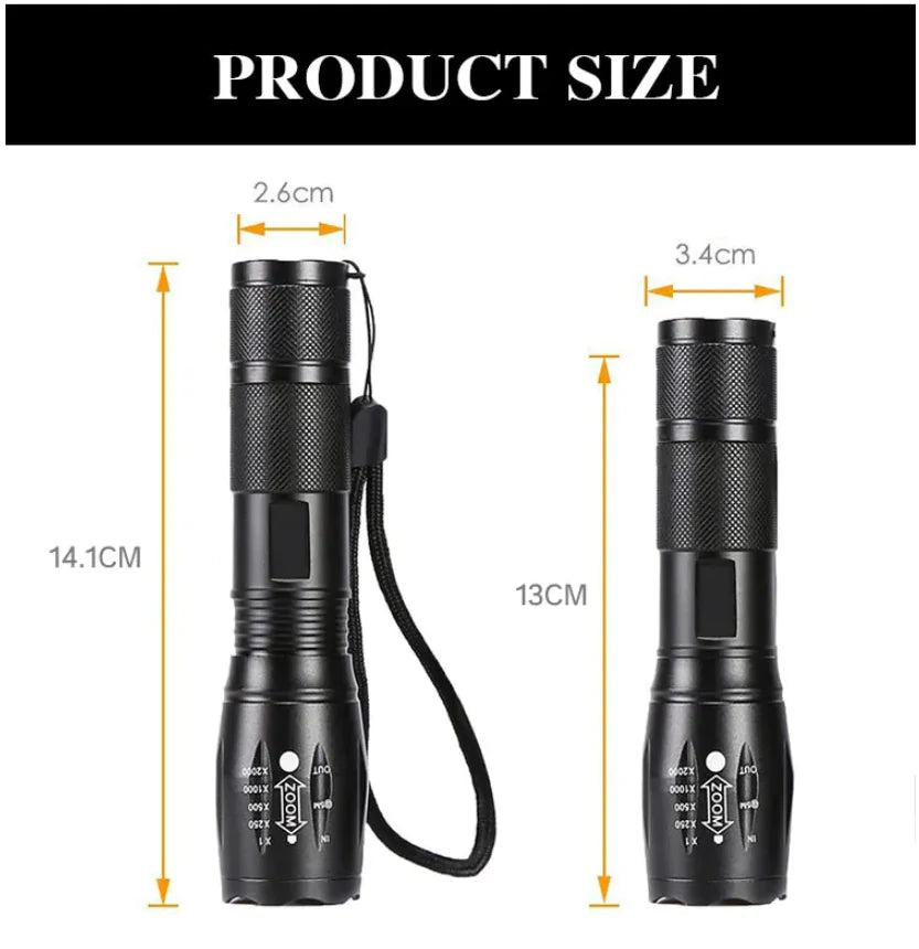 Tactical LED Flashlight (90,000LM)